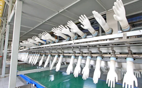 Anpassbare Produktionsausrüstung für PVC-Handschuhe in Pharmaindustriequalität für den Einsatz in Reinräumen